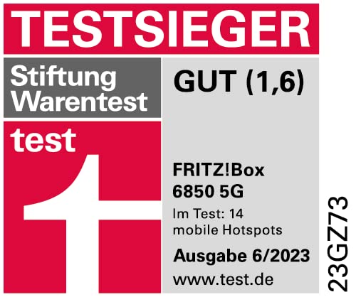 FRITZ!Box 6850 5G – LTE/5G-Router mit WLAN AC+N, DECT, USB 3.0 & 4x LAN